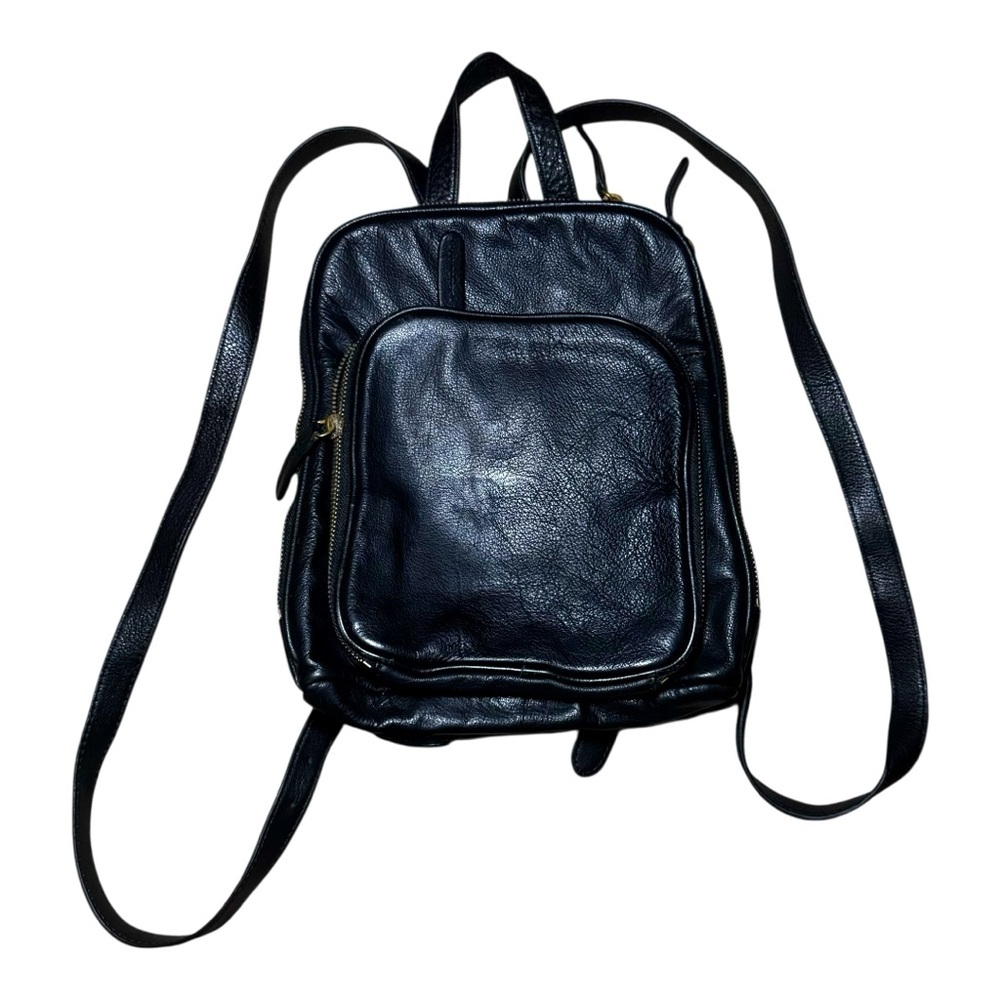 MARGOT New York Black Leather Women’s Backpack